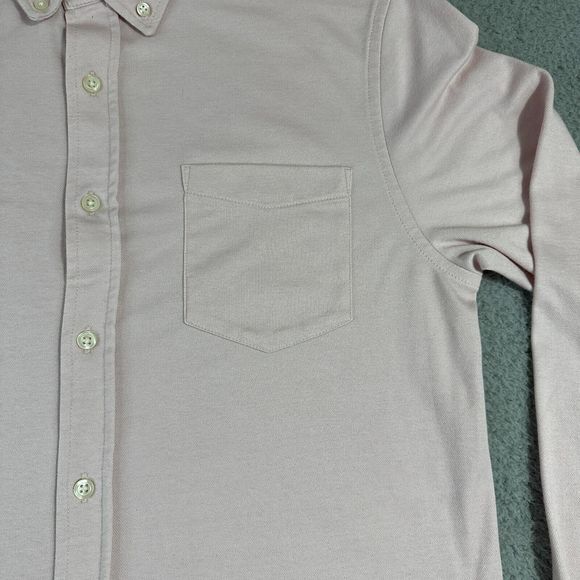 Banana Republic Shirt Men Medium Pink Button Down Slim Casual Preppy Classiccore - Picture 2 of 7